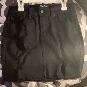 Black Jean skirt